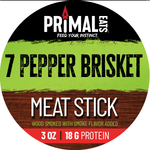 7 Pepper Brisket Snack Stick 20 Count Bulk Protein Pack