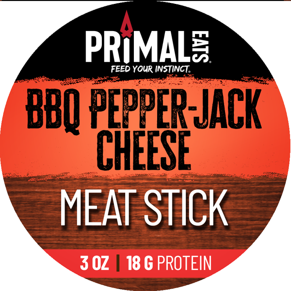 BBQ Pepper Jack Brisket Snack Sticks 20 bulk pack Primal Eats