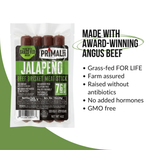 Jalapeño Grass-Fed Beef Brisket Meat Sticks 4oz Multipack