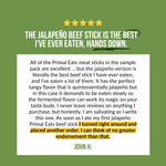 Jalapeño Grass-Fed Beef Brisket Meat Sticks 4oz Multipack